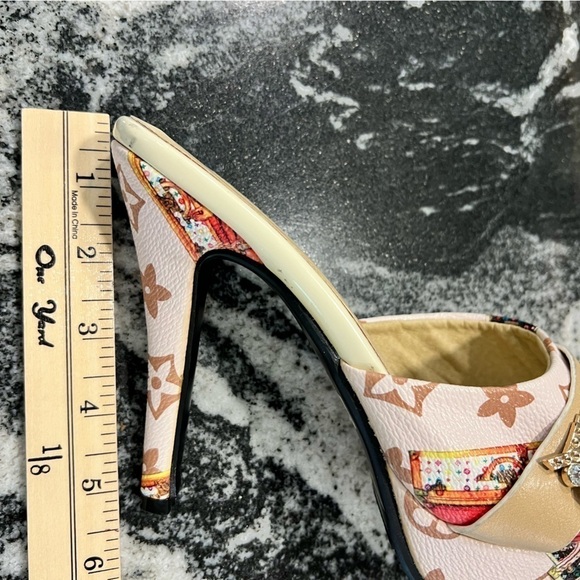Monogram high heel slides - Picture 6 of 12